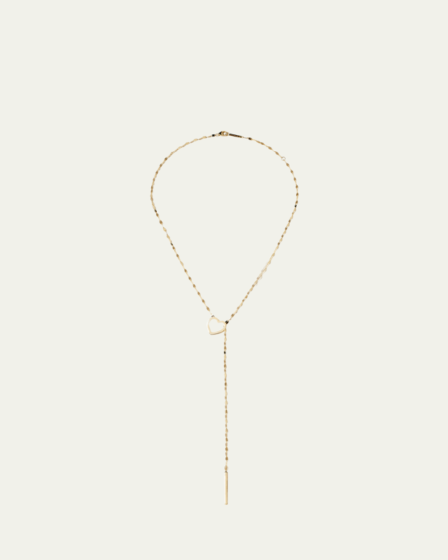 Mega Gloss Blake Heart Lariat Toggle and Bar Necklace